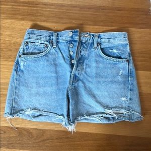 Agolde denim high rise shorts